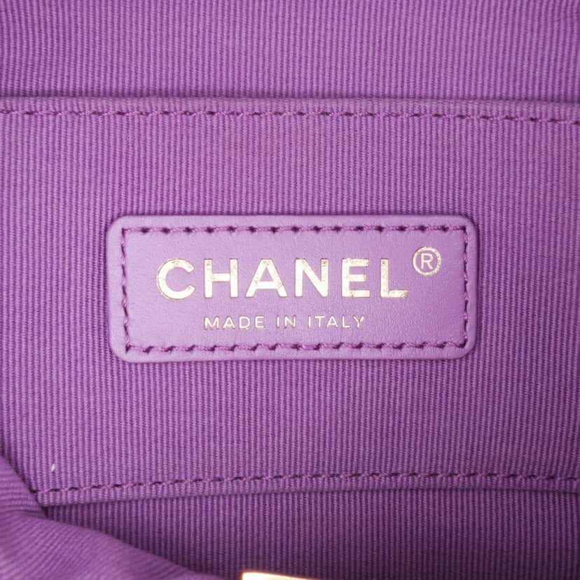 Chanel Mini Quilted Lambskin Candy Chain Flap Purple Leather Very good condition - Box View