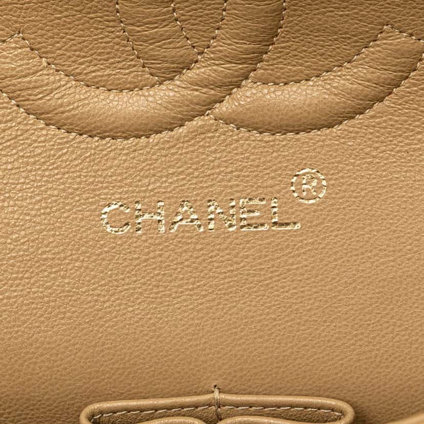 Chanel Medium Classic Lambskin Double Flap Brown Leather Good condition - Box View