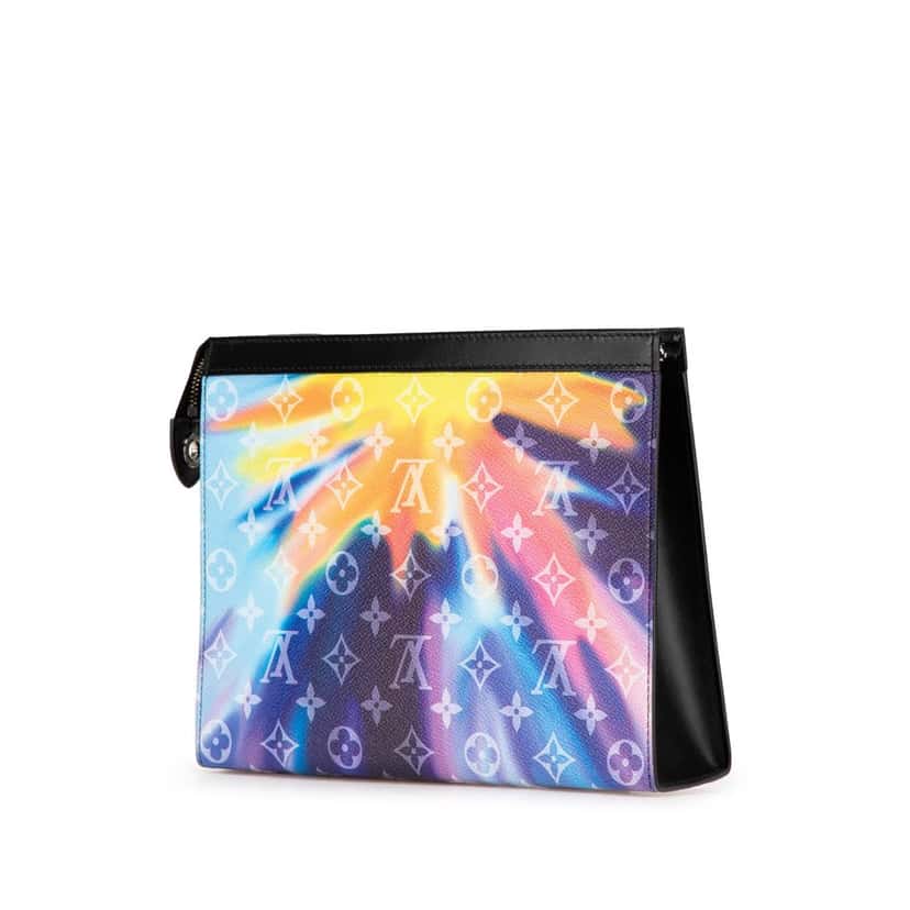 Louis Vuitton Monogram Sunset Pochette Voyage MM Purple Canvas Good condition - Back View