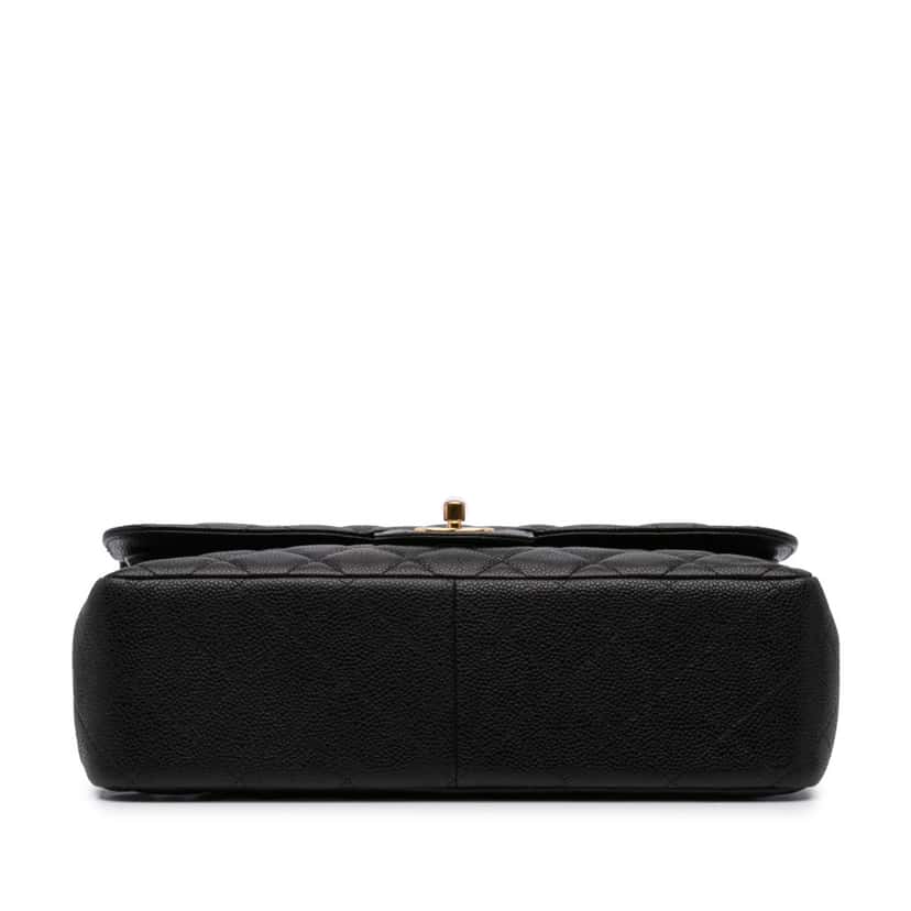 Chanel Jumbo Classic Caviar Double Flap Black Leather Good condition - Inside View