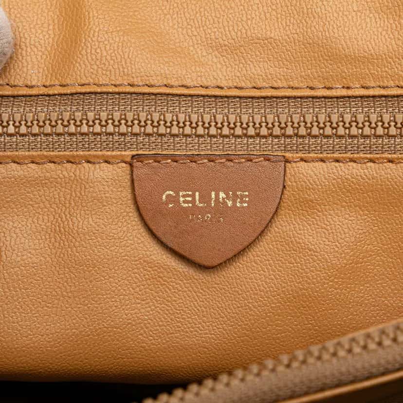 Celine Macadam Coated Canvas Handbag Brown Canvas Fair condition - Box View