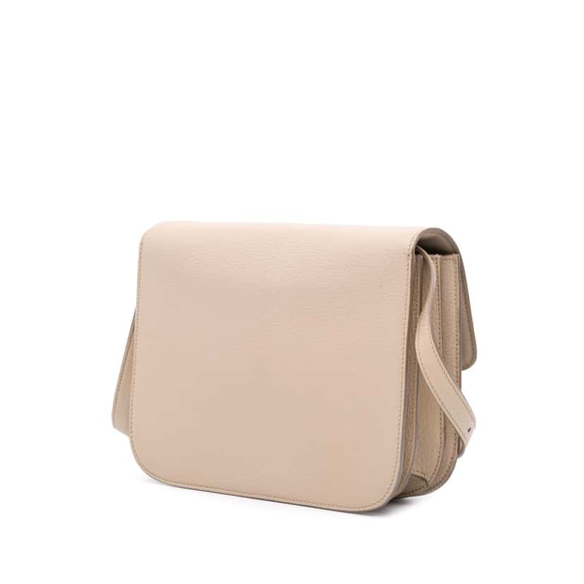 Celine Medium Calfskin Classic Box Brown Leather Good condition - Back View