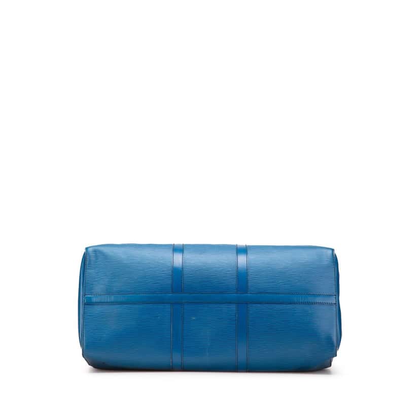 Louis Vuitton Epi Keepall 50 Blue Leather Good condition - Inside View