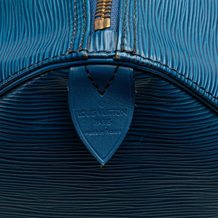 Louis Vuitton Epi Keepall 50 Blue Leather Good condition - Box View