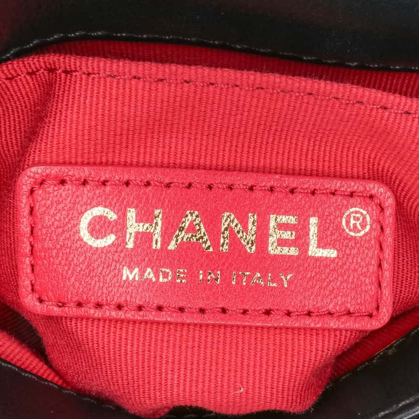 Chanel Mini Quilted Calfskin Framing Chain Flap Black Leather Good condition - Box View
