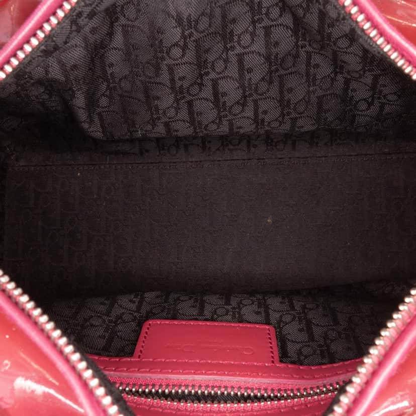 Dior Medium Patent Cannage Lady Dior Red Leather Good condition - Model View
