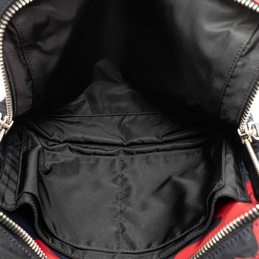 Valentino Printed Nylon Camouflage Backpack Blue Good condition - Box View