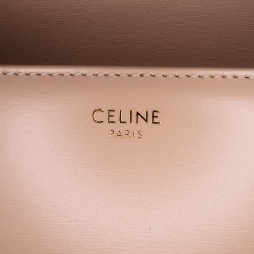 Celine Teen Shiny Calfskin Triomphe Crossbody Brown Leather Good condition - Box View