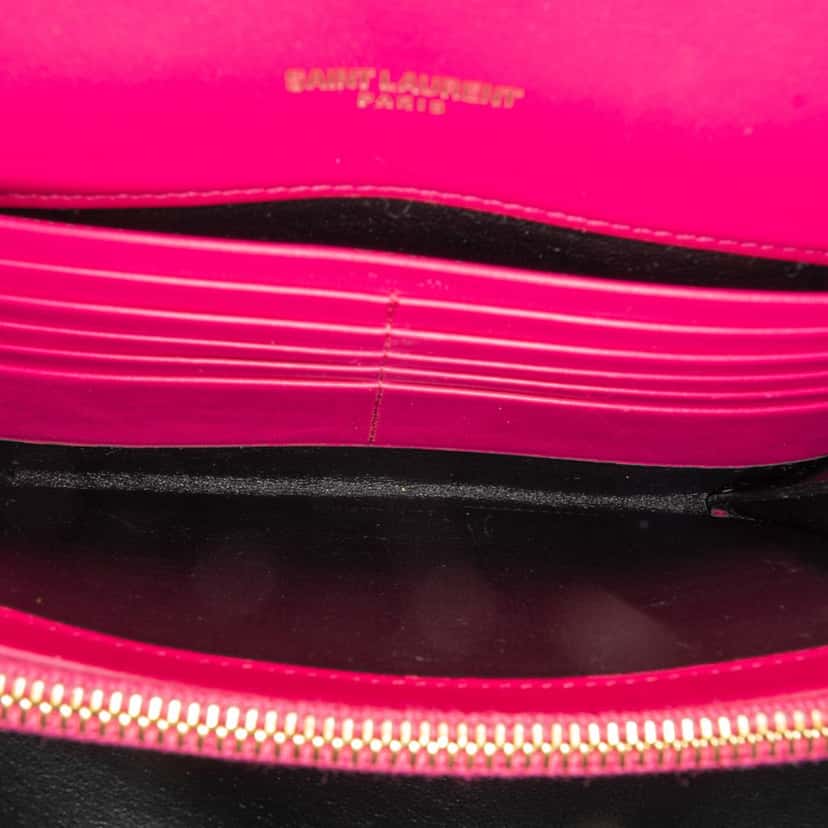 Saint Laurent Medium Patent Vicky Crossbody Pink Leather Good condition - Box View