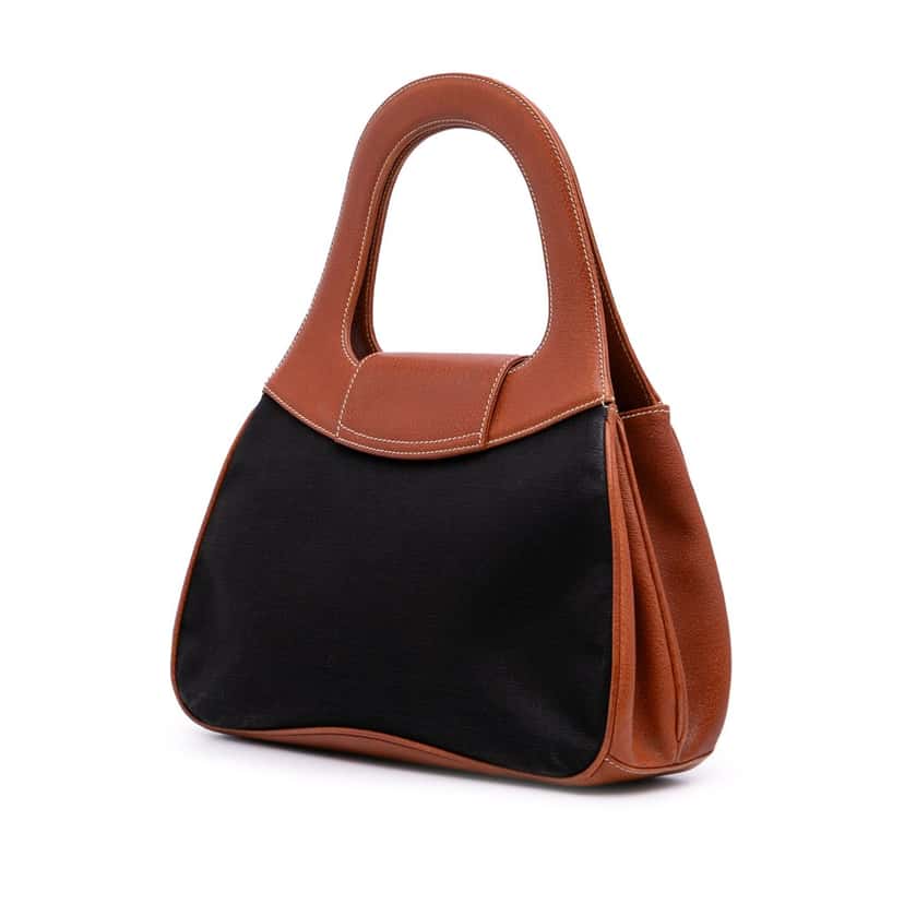 Gucci Canvas Bamboo Handbag Black Canvas Good condition - Back View