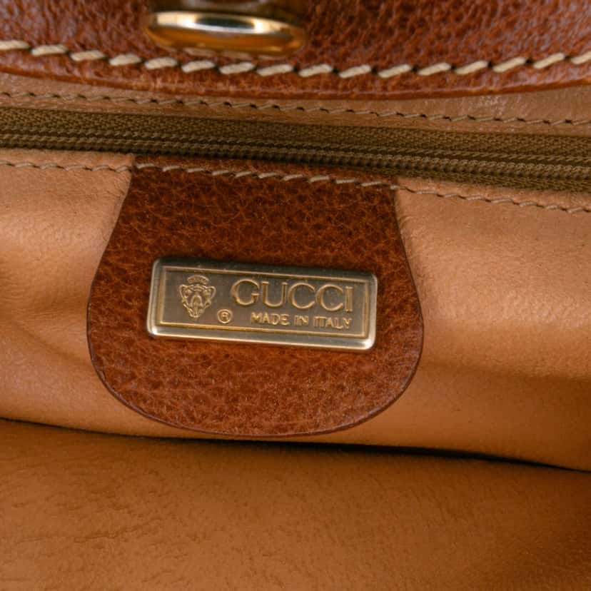 Gucci Canvas Bamboo Handbag Black Canvas Good condition - Box View