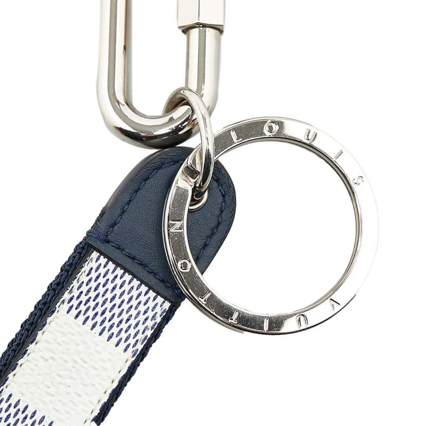 Louis Vuitton Damier Azur Coastline Matchpoint Dragonne Key Chain White Canvas Good condition - Inside View
