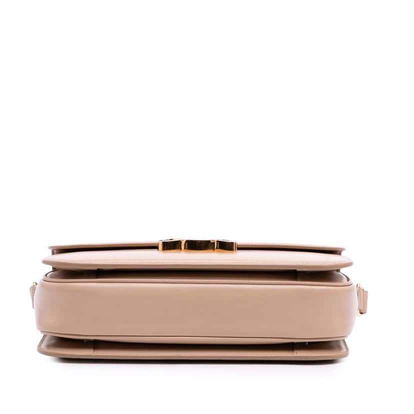 Celine Classique Shiny Calfskin Triomphe Crossbody Brown Leather Good condition - Inside View