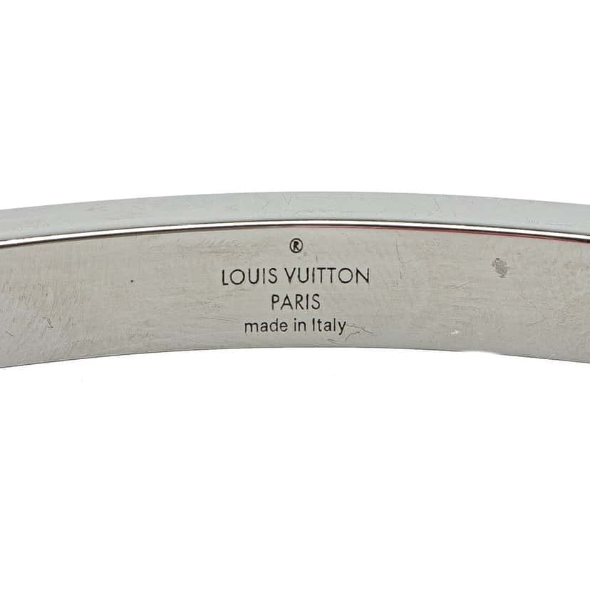 Louis Vuitton Stainless Steel and Nylon LV Space Bracelet Pink Good condition - Model View