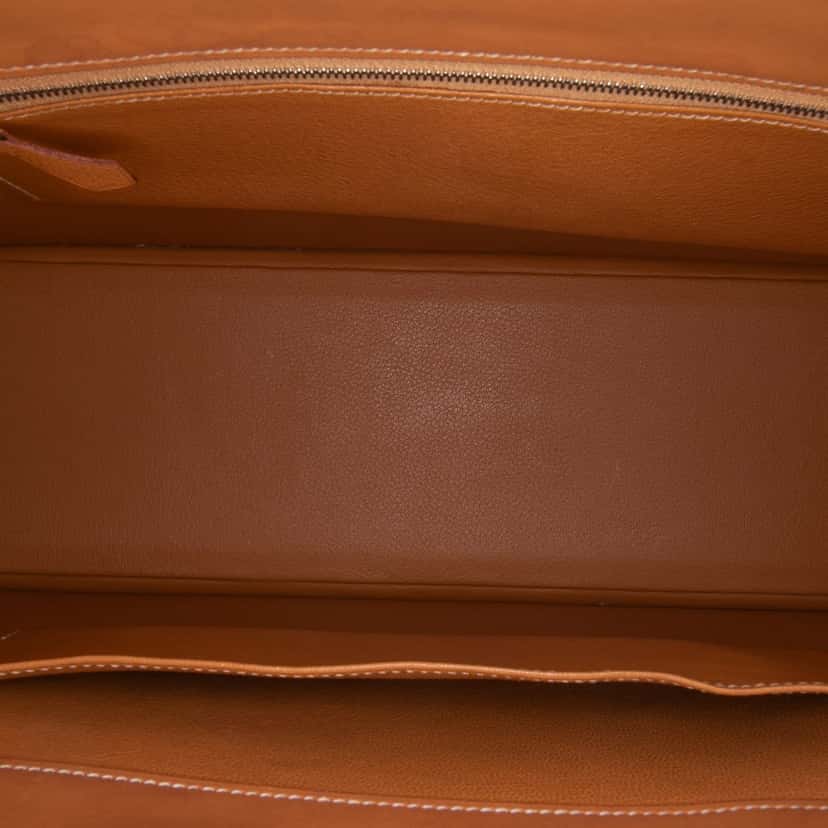 Hermès Barenia White Bus 40 Brown Leather Good condition - Model View