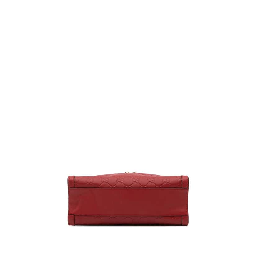 Gucci Small Guccissima Padlock Tote Red Leather Good condition - Inside View