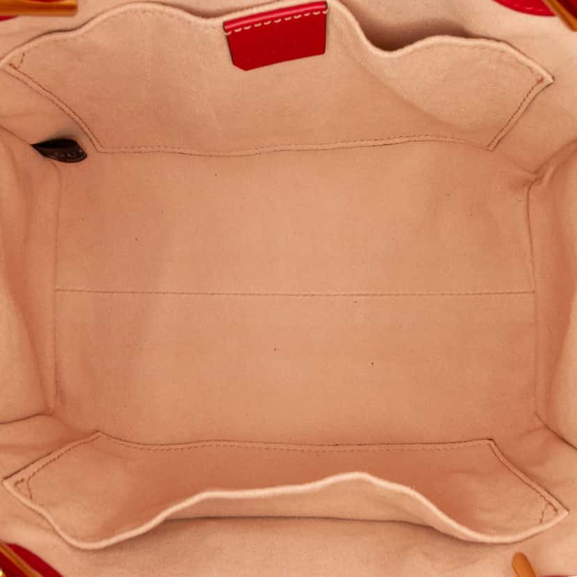 Gucci Small Guccissima Padlock Tote Red Leather Good condition - Model View