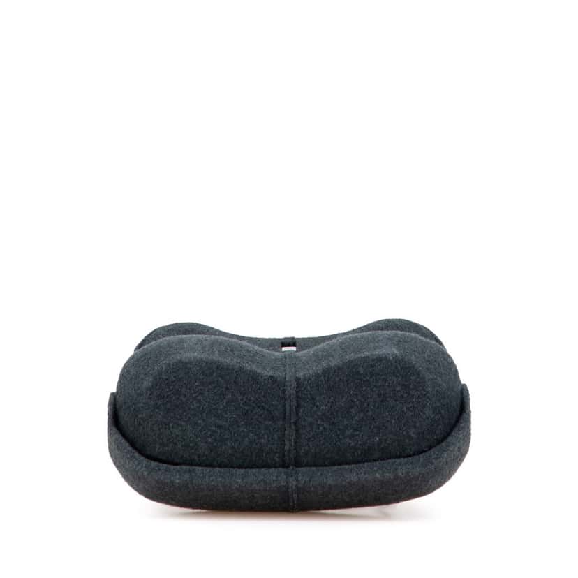 Chanel Felt Millennium Hard Case Crossbody Grey Wool Good condition - Inside View