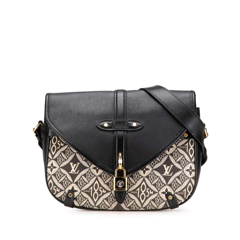 Louis Vuitton Since 1854 Neo Saumur MM Black Canvas Good condition - Front View