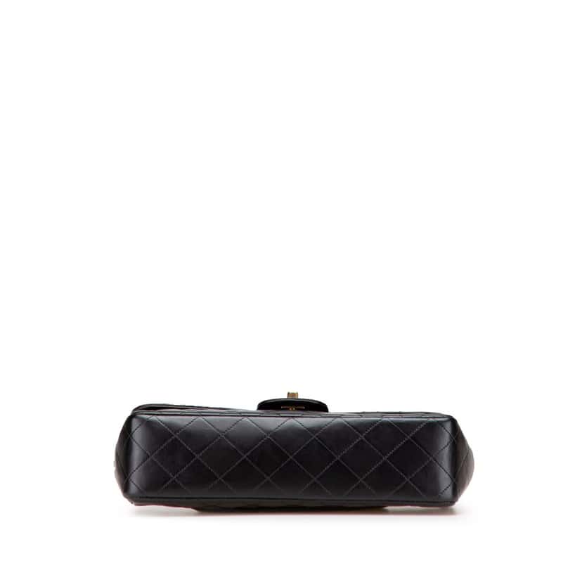 Chanel Medium Lambskin Parent Kelly Flap Black Leather Good condition - Inside View