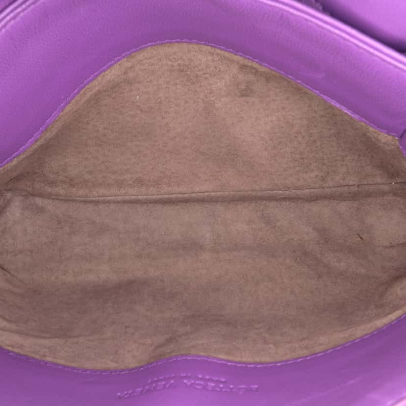 Bottega Veneta Small Nappa Intrecciato Olimpia Shoulder Bag Purple Leather Good condition - Model View