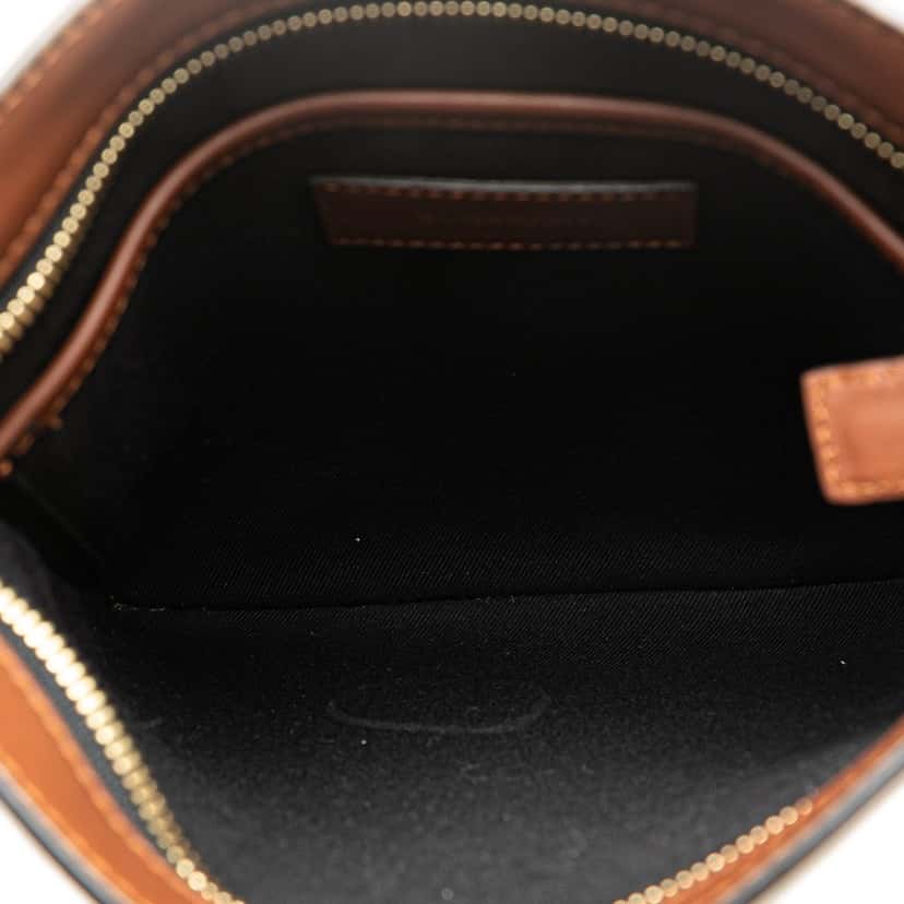 Burberry TB Monogram Coated Canvas Crossbody Brown Canvas Good condition - Model View