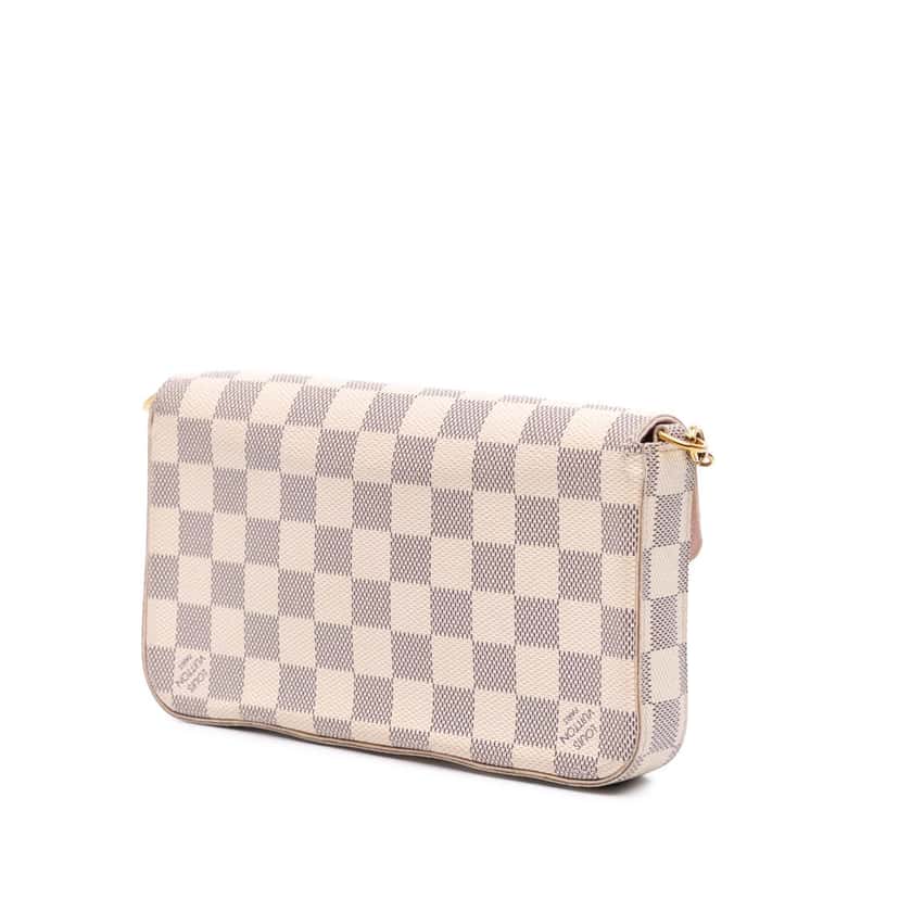 Louis Vuitton Damier Azur Pochette Felicie White Canvas Good condition - Back View