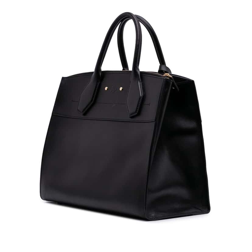 Louis Vuitton Leather City Steamer MM Black Leather Good condition - Back View