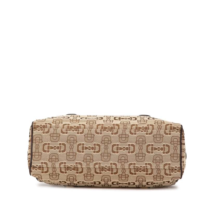 Gucci Canvas Horsebit Charmy Boston Bag Brown Canvas Good condition - Inside View