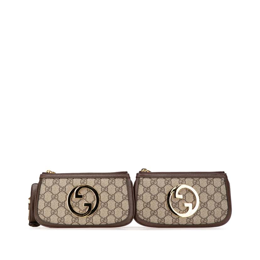 Gucci Mini GG Supreme Blondie Belt Bag Brown Canvas Good condition - Front View