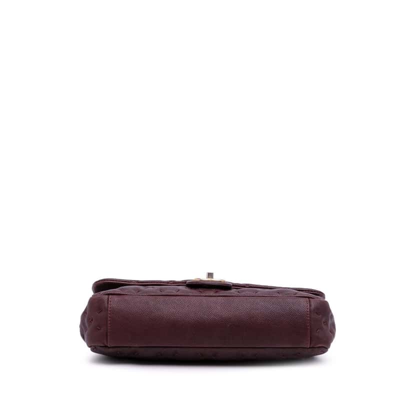 Chanel Caviar Wild Stitch Flap Red Leather Good condition - Inside View