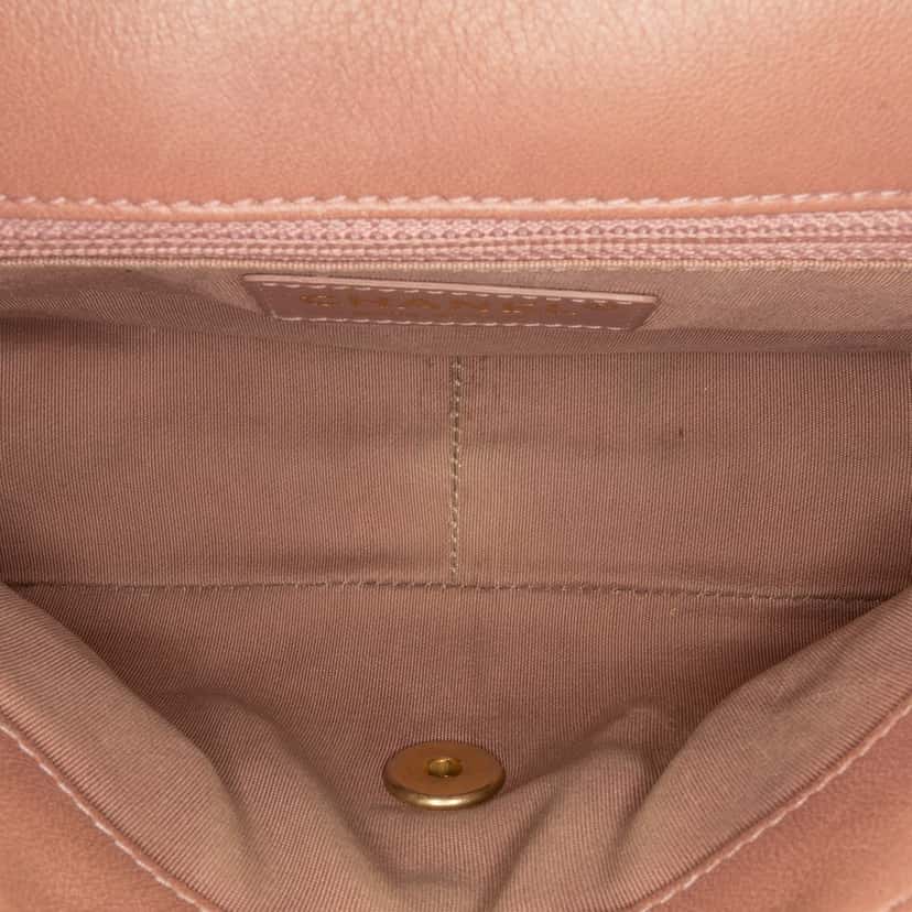 Chanel Mini Rectangular Chevron Lambskin Chain Around Flap Pink Leather Good condition - Box View
