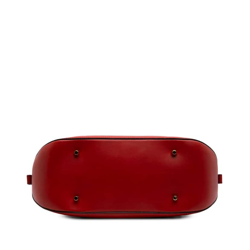 Burberry Medium Calfskin Orchard Bowling Bag Red Leather Good condition - Inside View