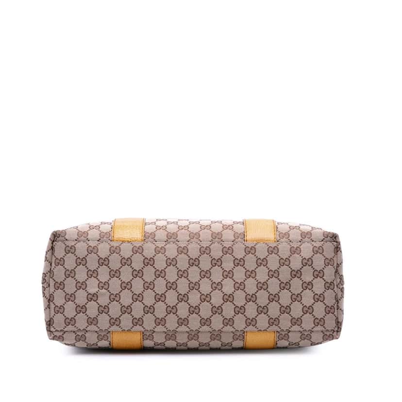 Gucci Medium GG Canvas Bamboo Libeccio Tote Brown Canvas Good condition - Inside View