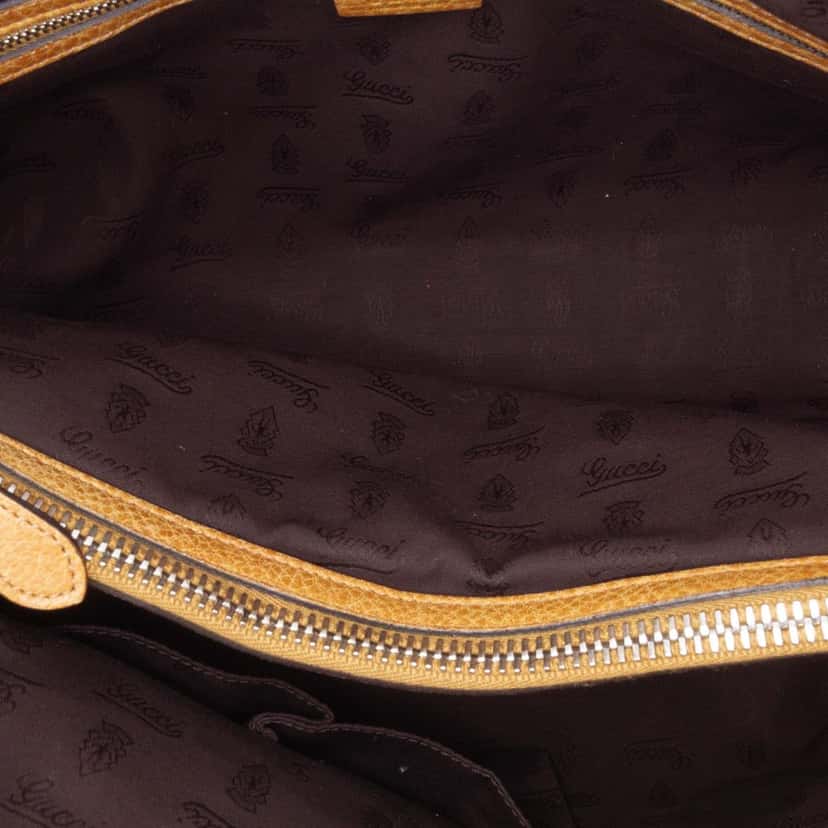 Gucci Medium GG Canvas Bamboo Libeccio Tote Brown Canvas Good condition - Model View