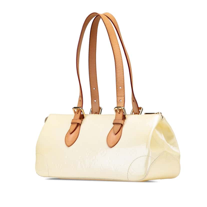Louis Vuitton Monogram Vernis Rosewood Avenue White Leather Good condition - Back View