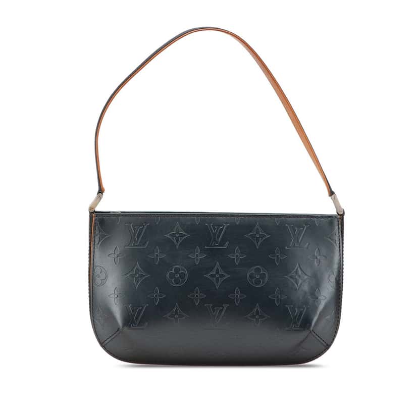 Louis Vuitton Monogram Mat Fowler Blue Leather Good condition - Front View