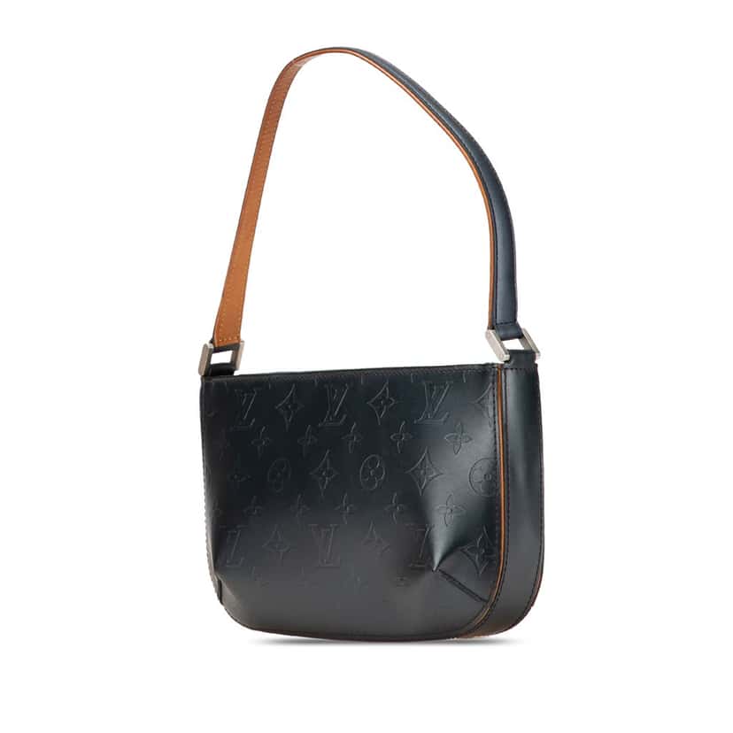 Louis Vuitton Monogram Mat Fowler Blue Leather Good condition - Back View