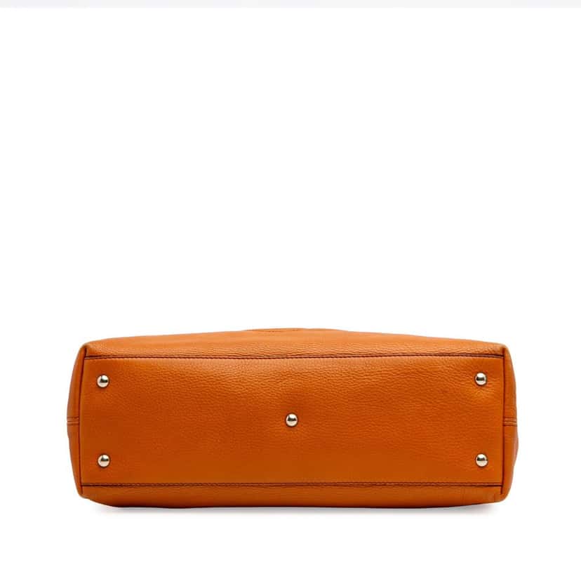 Gucci Medium Leather Soho Working Satchel Orange Leather Good condition - Inside View