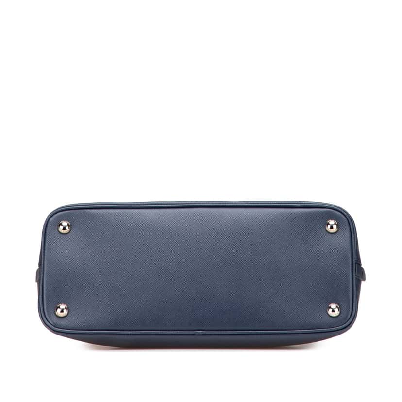 Prada Medium Saffiano Lux Promenade Satchel Blue Leather Good condition - Inside View