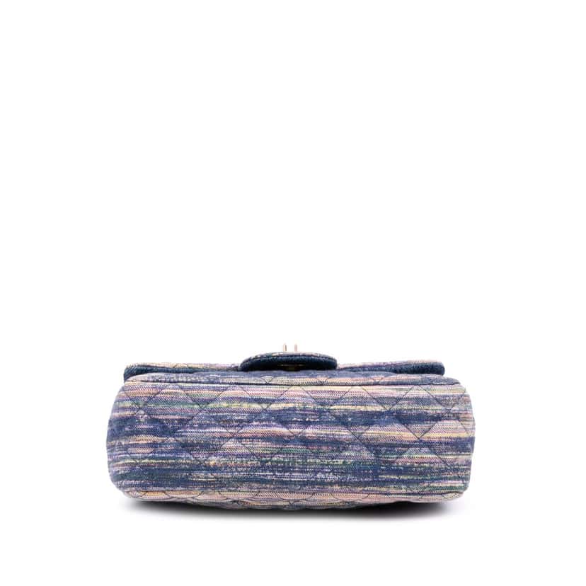 Chanel Mini Rectangular Multicolor Classic Denim Single Flap Blue Denim Good condition - Inside View