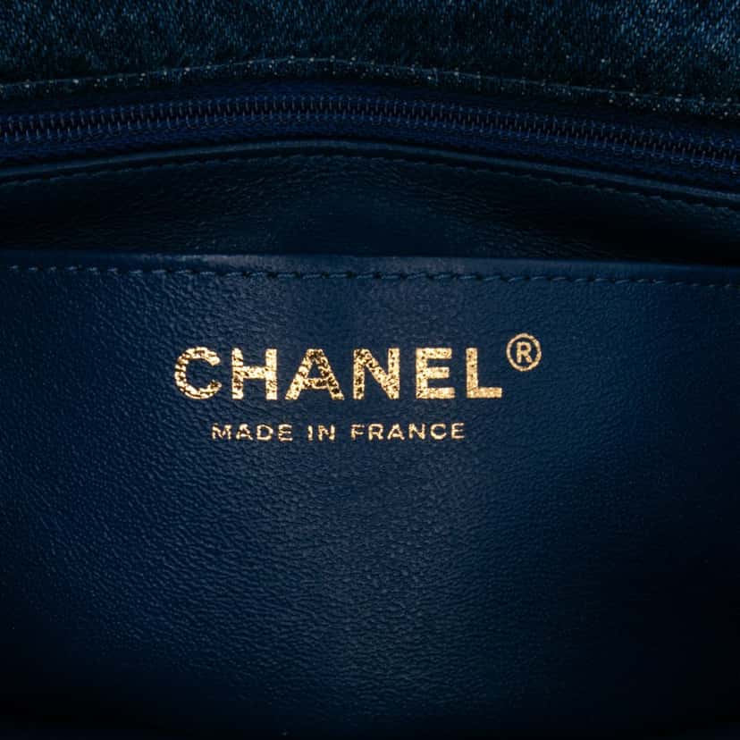 Chanel Mini Rectangular Multicolor Classic Denim Single Flap Blue Denim Good condition - Box View