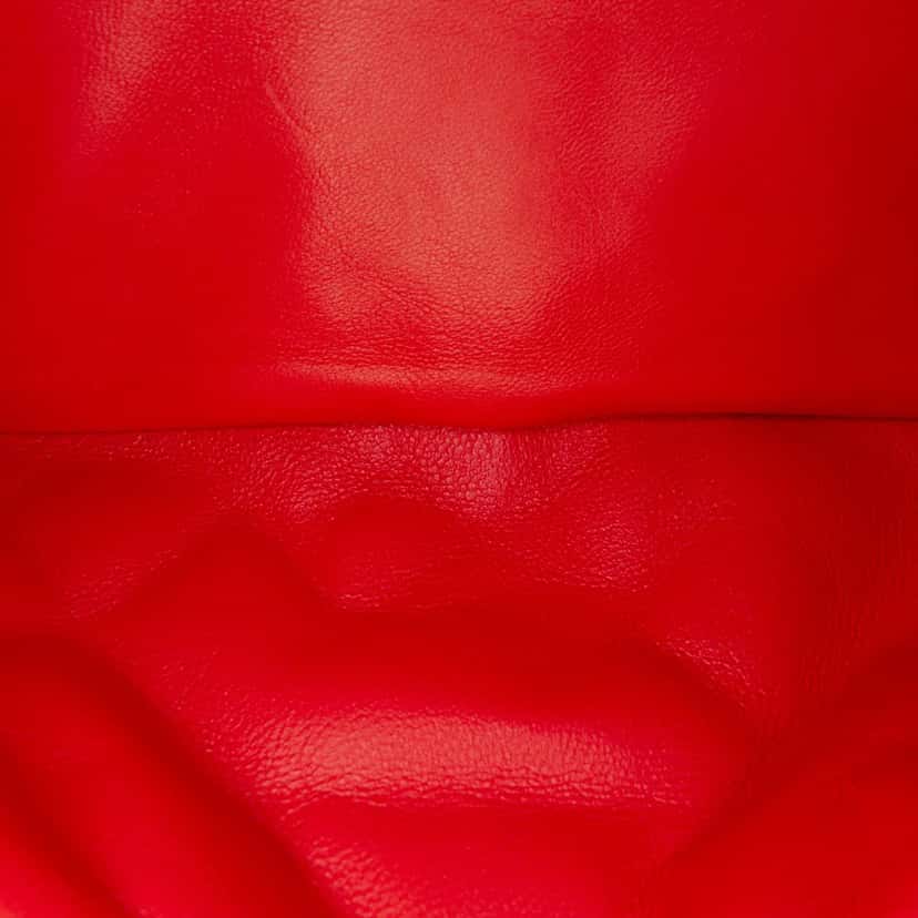Chanel Medium Classic Lambskin Double Flap Red Leather Good condition - Box View