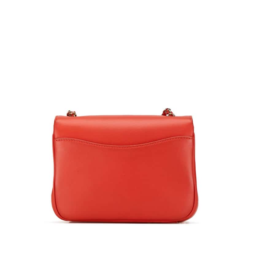 Chanel Lambskin CC Mania Flap Red Leather Very good condition - Inside View