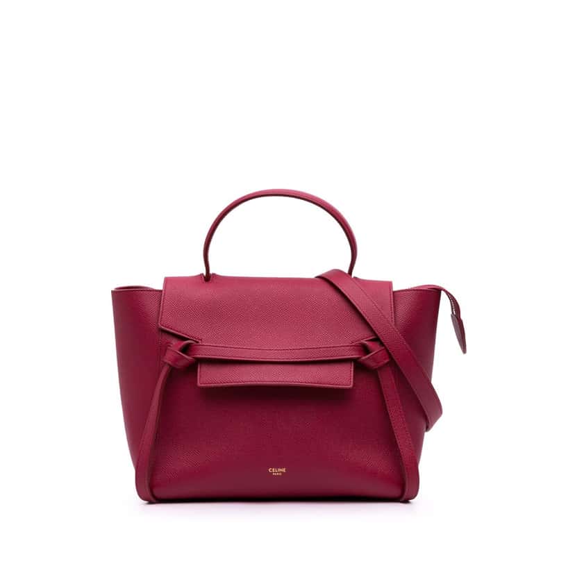 Celine Micro Grained Calfskin Belt Bag Pink Leather Good condition - Front View