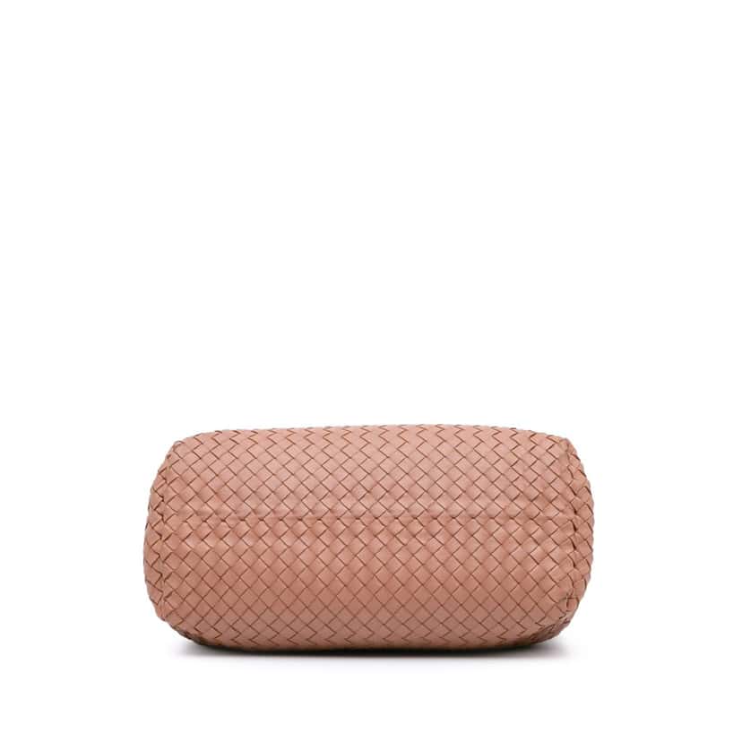 Bottega Veneta Medium Nappa Intrecciato Double Chain Tote Pink Leather Good condition - Inside View