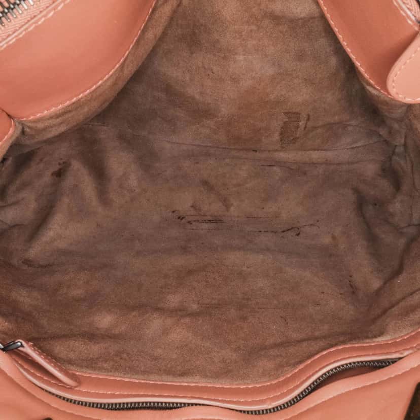 Bottega Veneta Medium Nappa Intrecciato Double Chain Tote Pink Leather Good condition - Box View