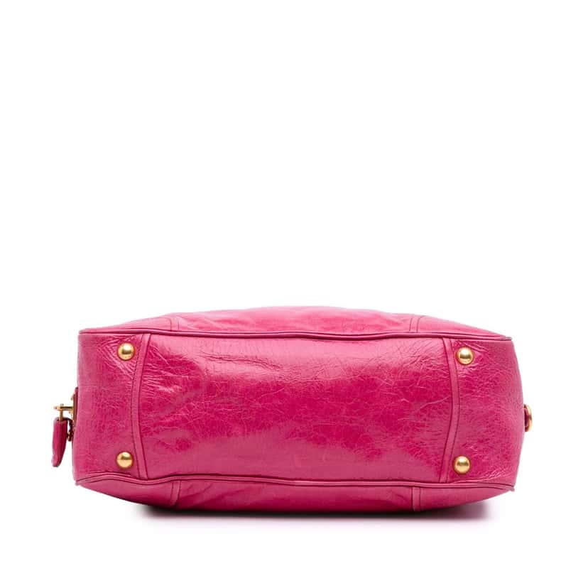 Prada Vitello Shine Satchel Pink Leather Good condition - Inside View