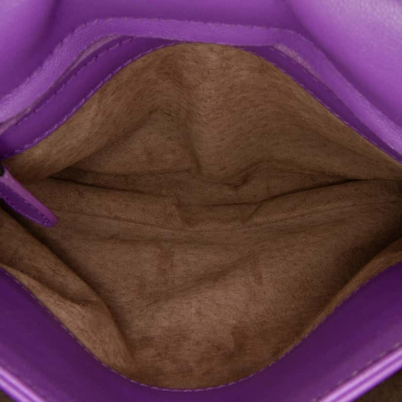 Bottega Veneta Small Nappa Intrecciato Olimpia Shoulder Bag Purple Leather Good condition - Box View