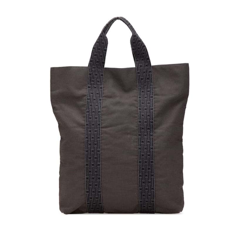Hermès Canvas Herline Cabas Grey Canvas Good condition - Front View